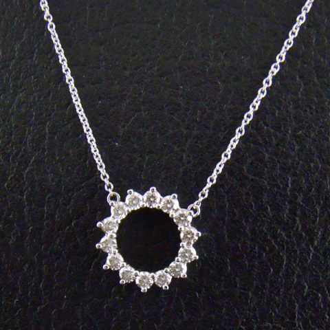 (image for) THE "TIFFANY" PLATINIUM JAZZ DIAMOND PENDENT NECKLACE